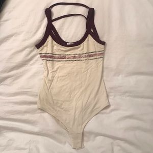 Vintage Striped Body Suit (Double Layer Material)
